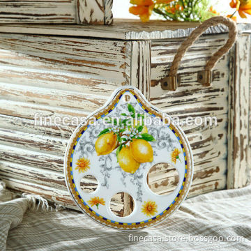 Elegant Fine New Bone China Porcelain Table Mat of Lemon Fragrance